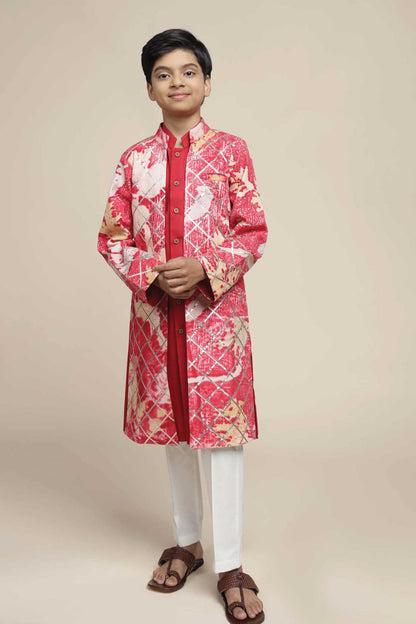 Deiji Sherwani Styled Long Kurta & Pants