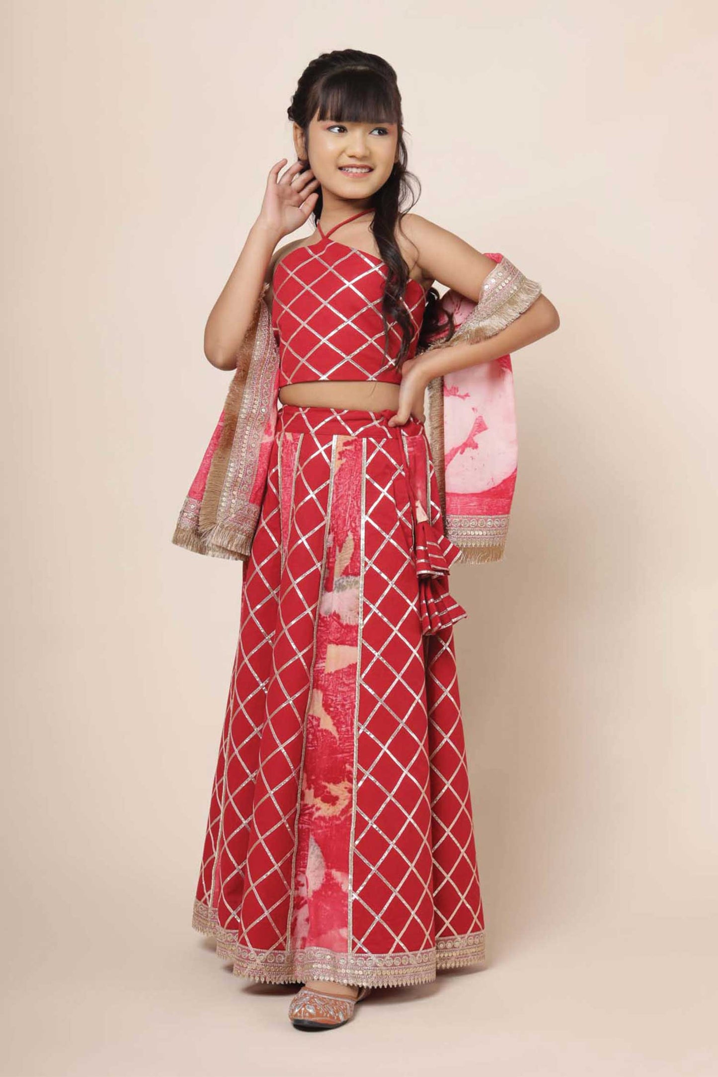 Ari Halter-Neck Top & Lehenga Set