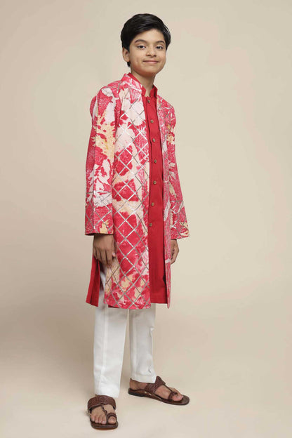 Deiji Sherwani Styled Long Kurta & Pants