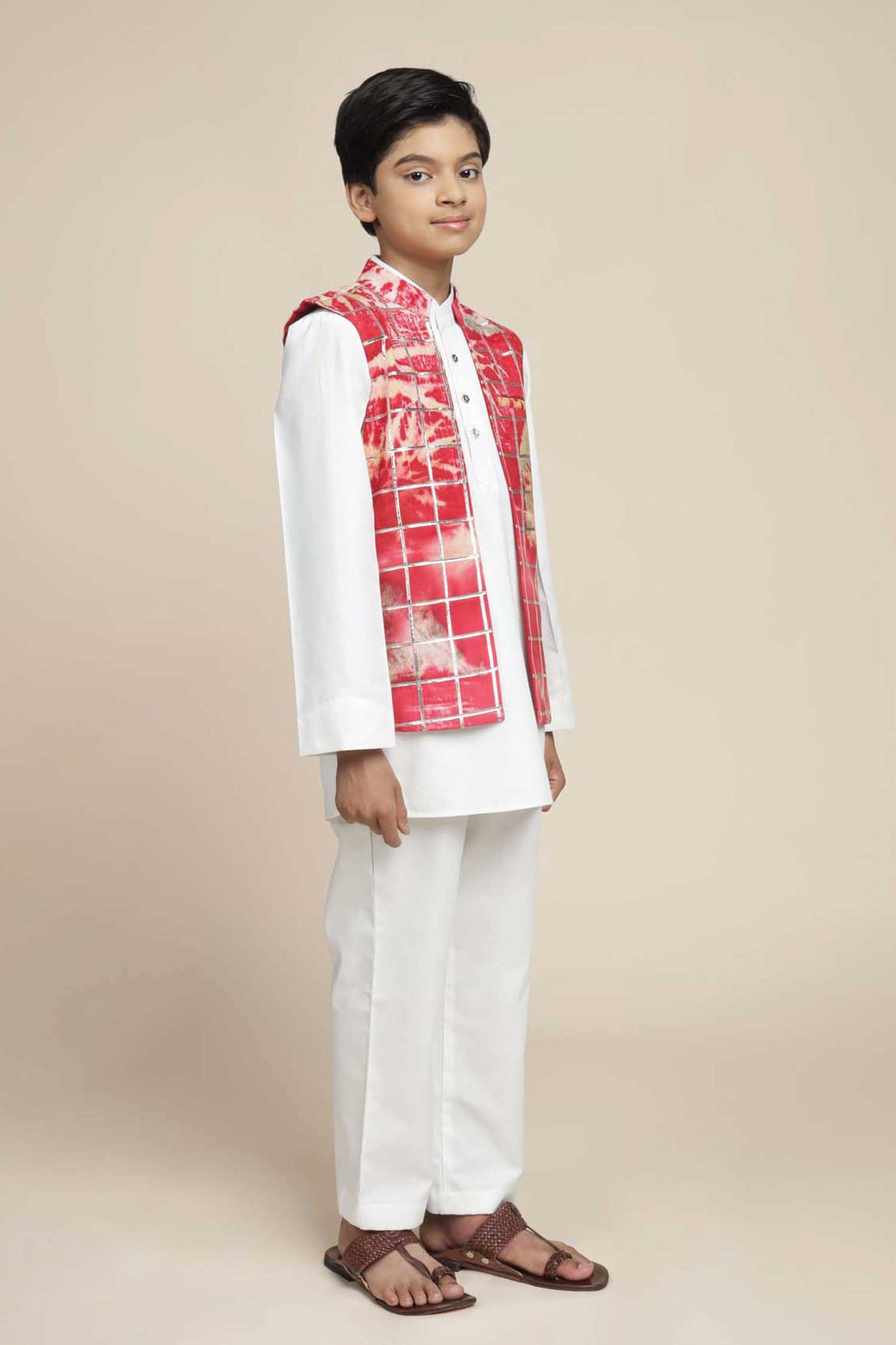 Ora Short Jacket Kurta & Basic Pants Set