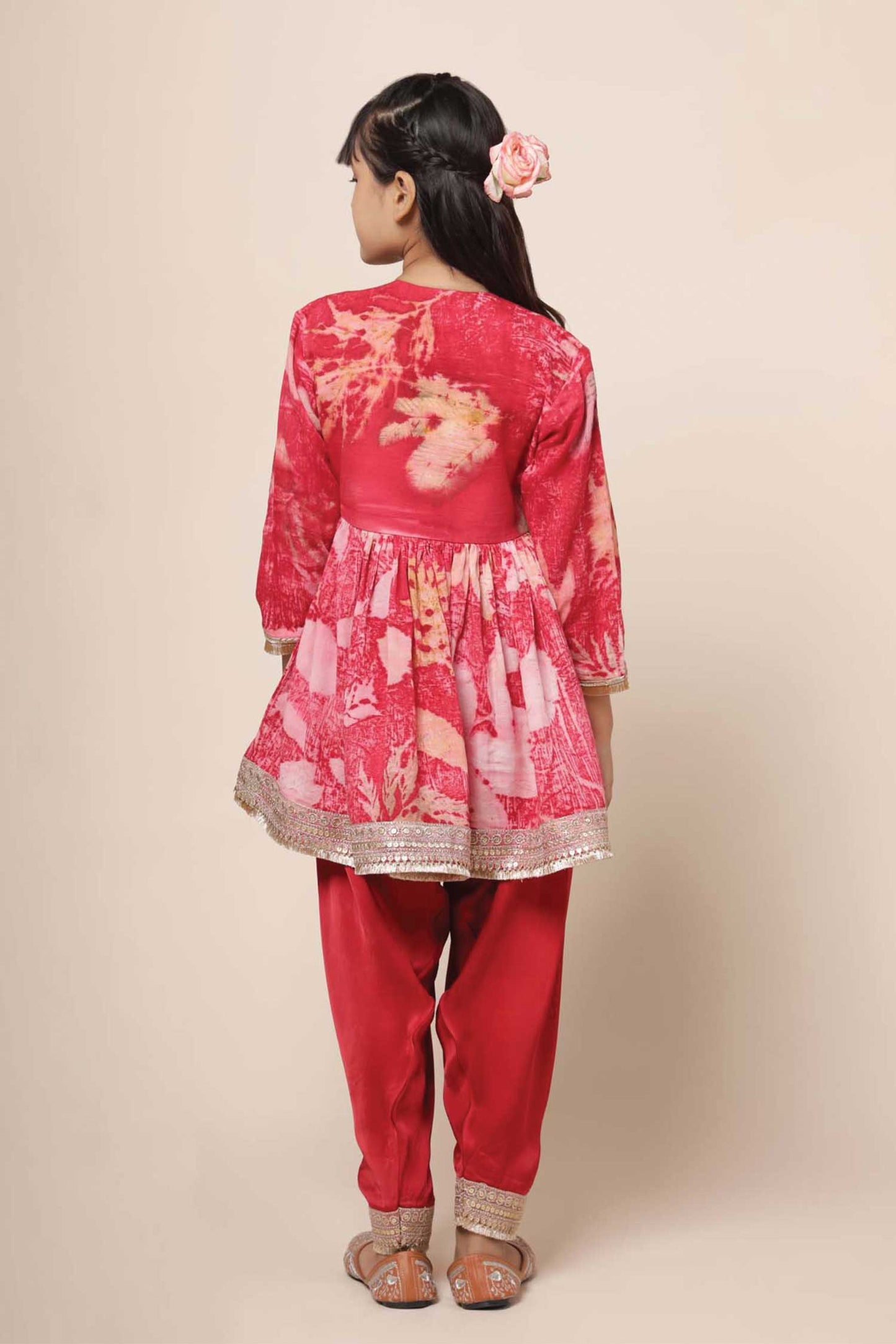 Yumily Gathered Short Kurta & Salwar Set