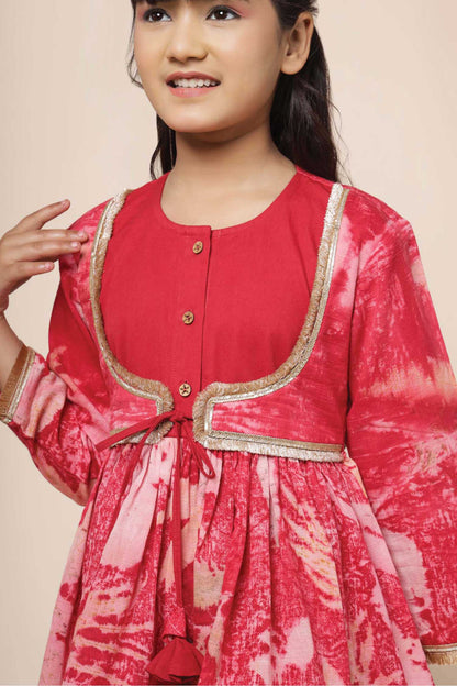 Yumily Gathered Short Kurta & Salwar Set